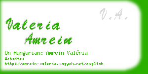 valeria amrein business card