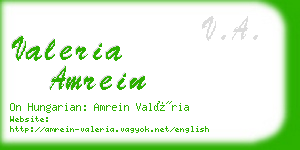 valeria amrein business card